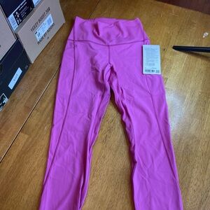 Lululemon Align HR Pant 25” Pockets PINK  Sz 6 NWT  $128 Retail
